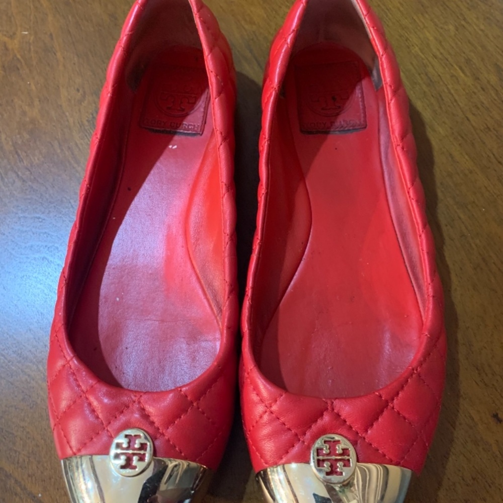 COPY - Beautiful red Tory Burch Kaitlin quilted ballet flats - Picture 10 of 13